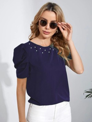 Shree Hari Enterprise Party Embellished Women Blue Top