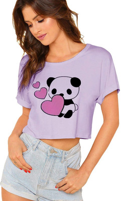 RajkMahi Casual Animal Print Women Purple Top
