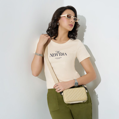 Honey By Pantaloons Casual Printed Women White Top