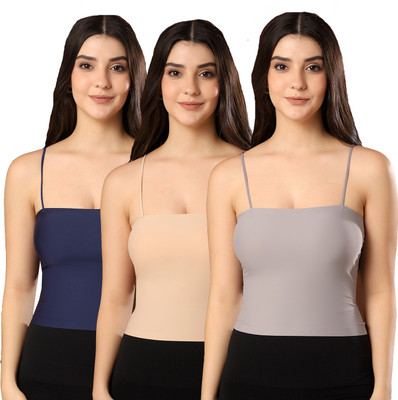 Paavki Casual Solid Women Dark Blue, Beige, Grey Top