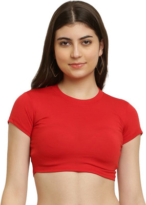 The Unicharm Casual Solid Women Red Top