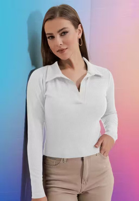 Trendystar Casual Solid Women White Top
