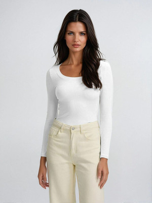 KOTTY Casual Solid Women White Top