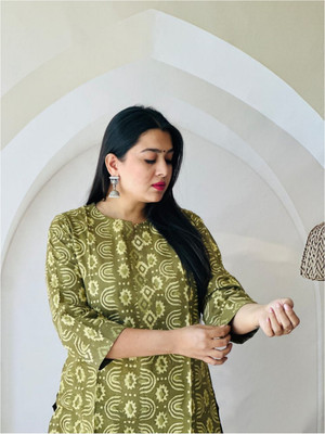 craftwell studio Casual Printed Women Yellow Top