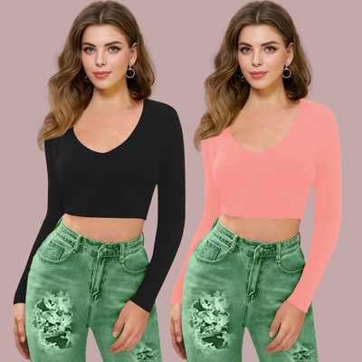 NAVYANKAA Casual Solid Women White Top