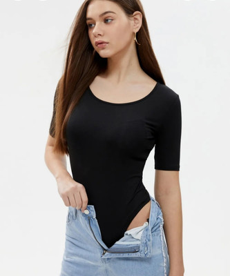 TRENDY ERA Casual Solid Women Black Top