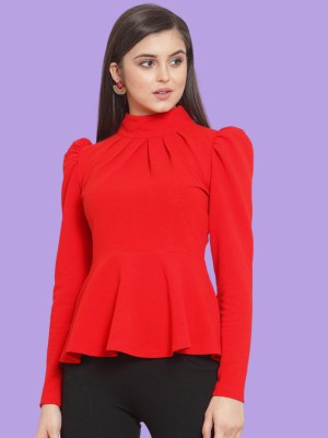 Dream Beauty Fashion Casual Solid Women Red Top