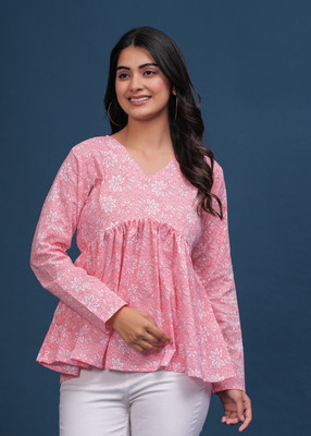 Divine Tatva Casual Printed Women Multicolor Top