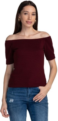 Globus Casual Solid Women Red Top