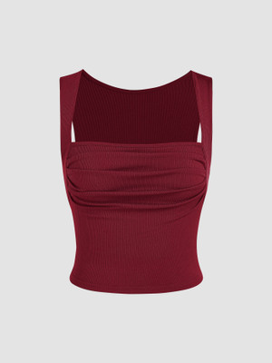 SERENTHREAD Casual Solid Women Maroon Top