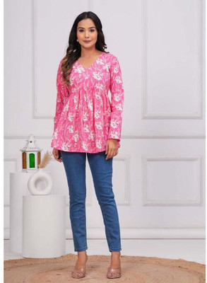 AMORE CREATION Casual Floral Print Women Multicolor Top