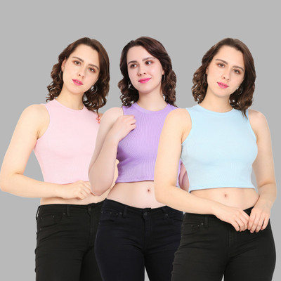 DIAZ Casual Solid Women Multicolor Top