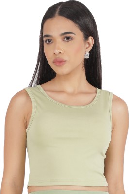 Cozzy Collections Casual Solid Women Green Top