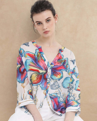 RAREISM Beach Wear Printed Women Multicolor Top