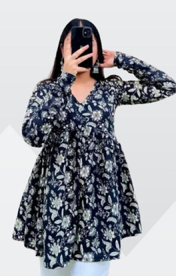 BIBHATSU Casual Printed Women Black Top