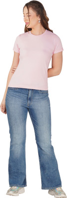 clovercrafty Casual Solid Women Pink Top