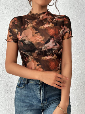 TheCozyNest Casual Printed Women Multicolor Top