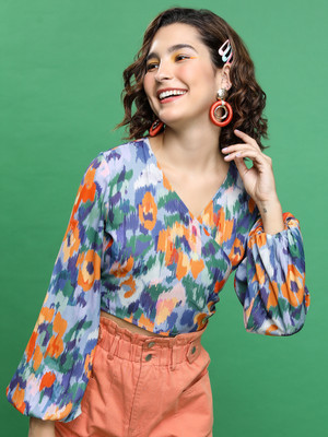 Tokyo Talkies Casual Printed Women Multicolor Top