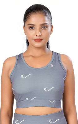 POOJARAN Women Sports Non Padded Bra(Grey)