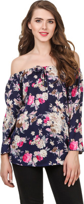 VAHSON Party Full Sleeve Printed, Floral Print Women Multicolor Top