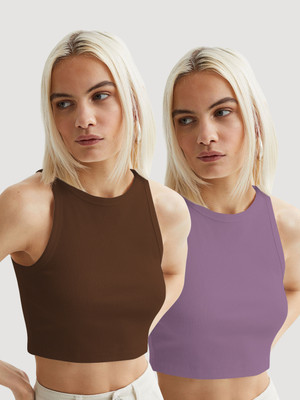 CILIMILI Casual Striped Women Brown Top