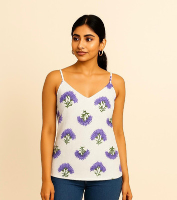 MANWAL PREMIUM COLLECTION Party Printed Women Purple Top