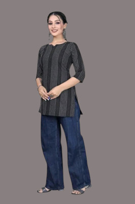 Kfashionbj Women Solid A-line Kurta(Grey)
