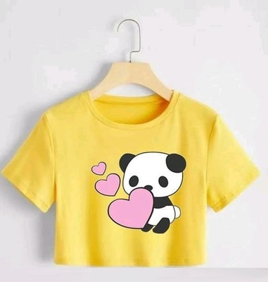 Realglimpse Casual Printed Women Yellow Top