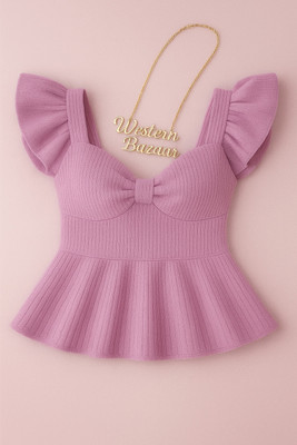 Nabi Enterprises Casual Solid Women Pink Top