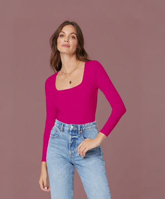 Dream Beauty Fashion Casual Solid Women Pink Top
