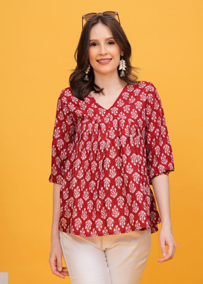 maapa Casual Printed Women Red Top