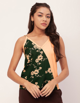 moomaya Casual Printed Women Green Top