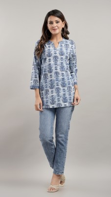 METRONAUT Casual Printed Women Blue Top