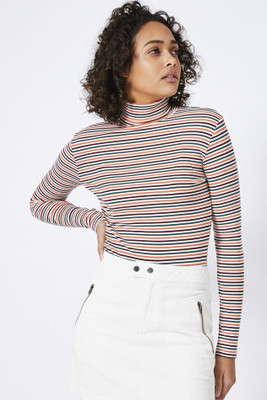Western Darji Casual Striped Women Multicolor Top