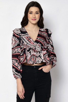 Raffaella Party Printed Women Multicolor Top