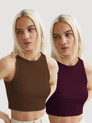 CILIMILI Casual Self Design Women Brown, Purple Top