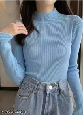 Trendystar Casual Self Design Women Light Blue Top