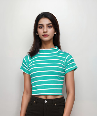 NiloBerry Party Striped Women Multicolor Top