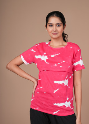 Mayaval Casual Printed Women Red Top