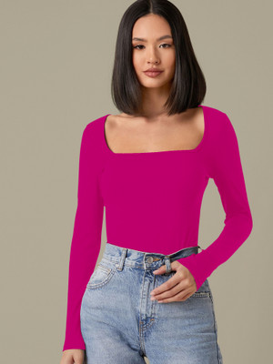 Dream Beauty Fashion Casual Solid Women Pink Top