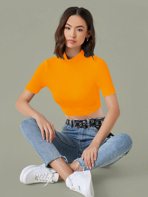 Kashonaa Casual Solid Women Yellow Top