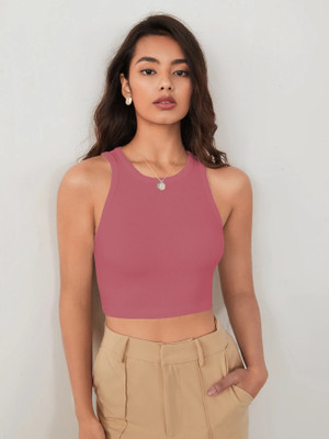 METRONAUT Casual Self Design Women Pink Top