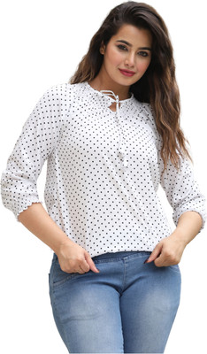 BM enterprises Party Printed Women Maroon Top