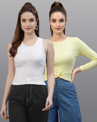 FRISKERS Casual Solid Women Multicolor Top