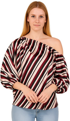 BoheeWohee Casual Striped Women Multicolor Top