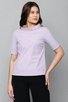 Allen Solly Casual Solid Women Purple Top