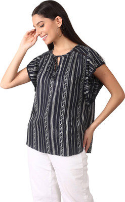 MODYNE Casual Striped Women Blue Top