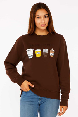 Sitaraa Traders Casual Graphic Print Women Brown Top
