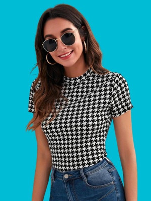 Kashonaa Casual Printed Women Black, White Top