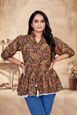 VSP CREATION Casual Printed Women Multicolor Top